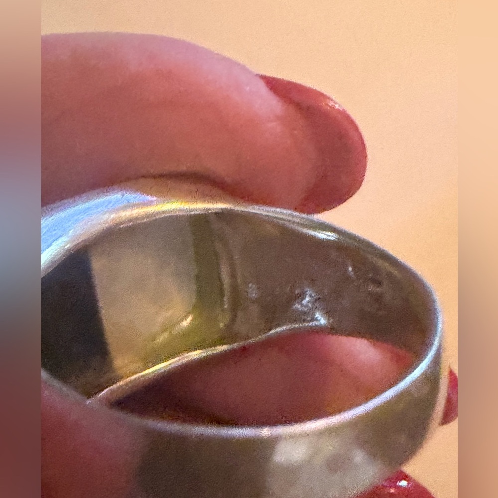 .925 Black Onyx & Mop Rectangular Ring - image 4